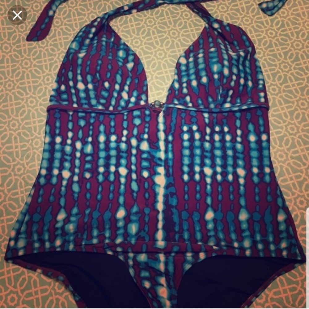 Tie Dye Halter Swimsuit